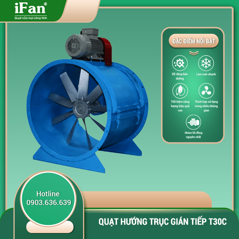 quạt hướng trục nối ống