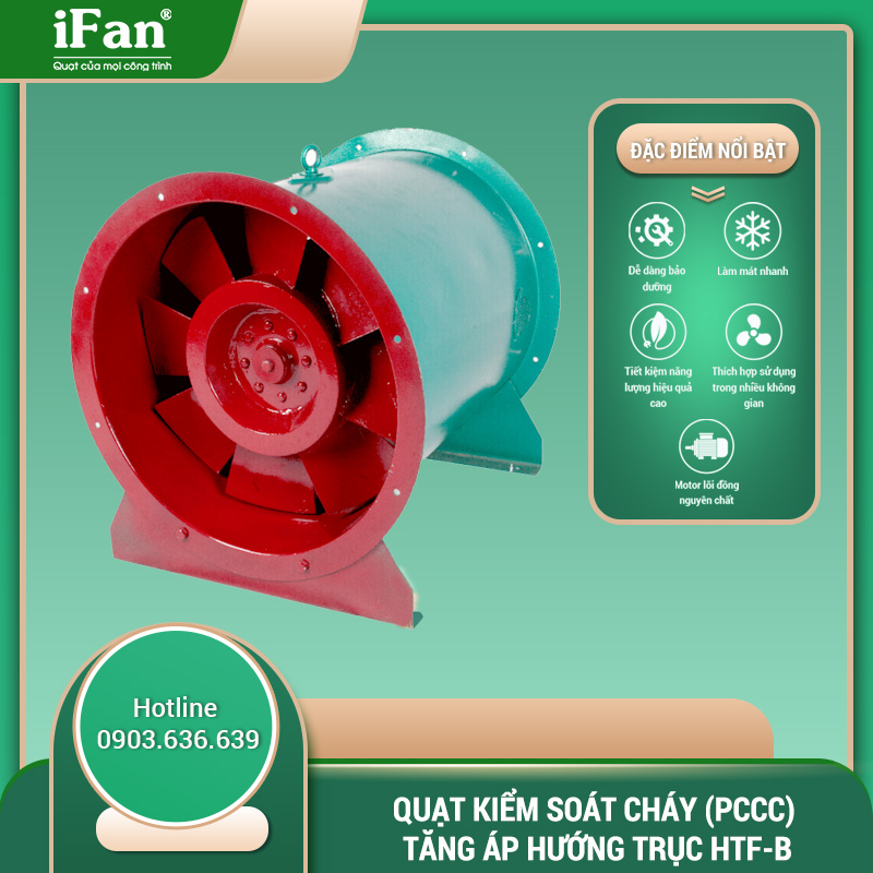 quạt hướng trục nối ống