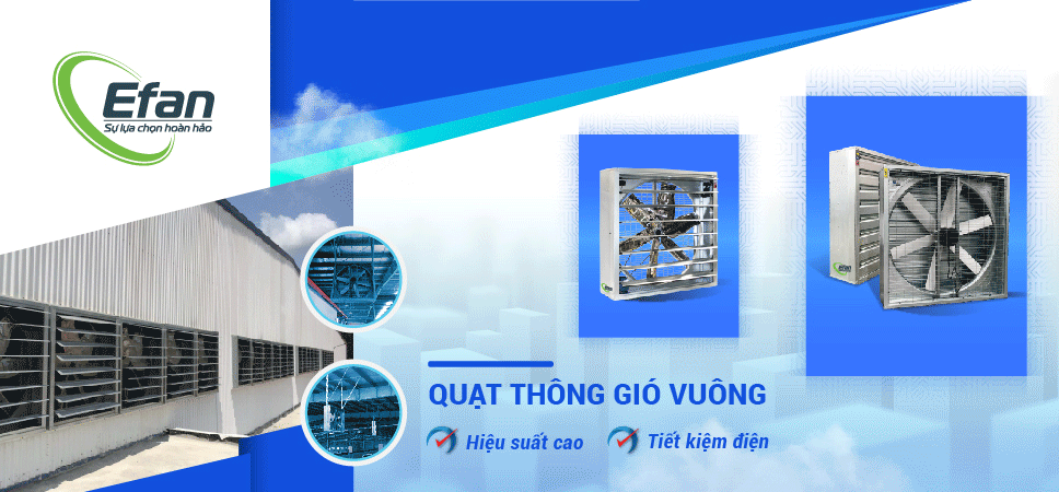 quạt vuông hút gió